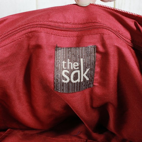 The Sak Multicolor Stripe Hand Crocheted Zippered Hobo Tote Shoulder Bag - Picture 6 of 9